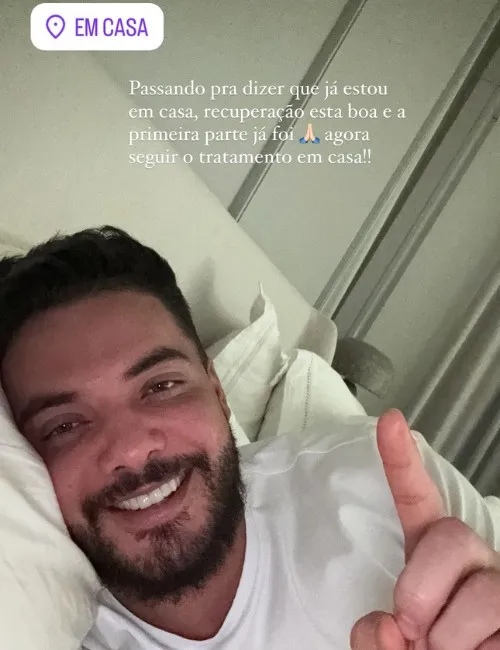 Imagem ilustrativa da imagem Wesley Safadão recebe alta hospitalar após passar por cirurgia