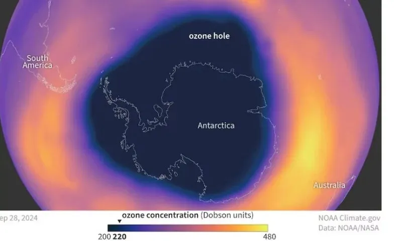 Imagem ilustrativa da imagem Buraco na camada de ozônio diminuiu em 2024, aponta Nasa