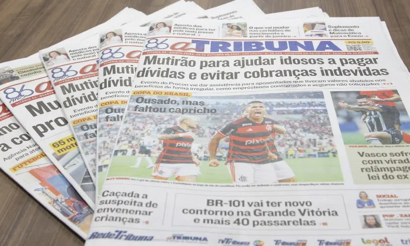 Imagem ilustrativa da imagem Jornal A Tribuna vai ter edição especial impressa nesta segunda-feira