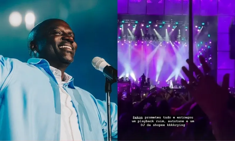 Imagem ilustrativa da imagem 'Playback ruim e DJ da Shopee': Akon reposta crítica de fã após Rock in Rio