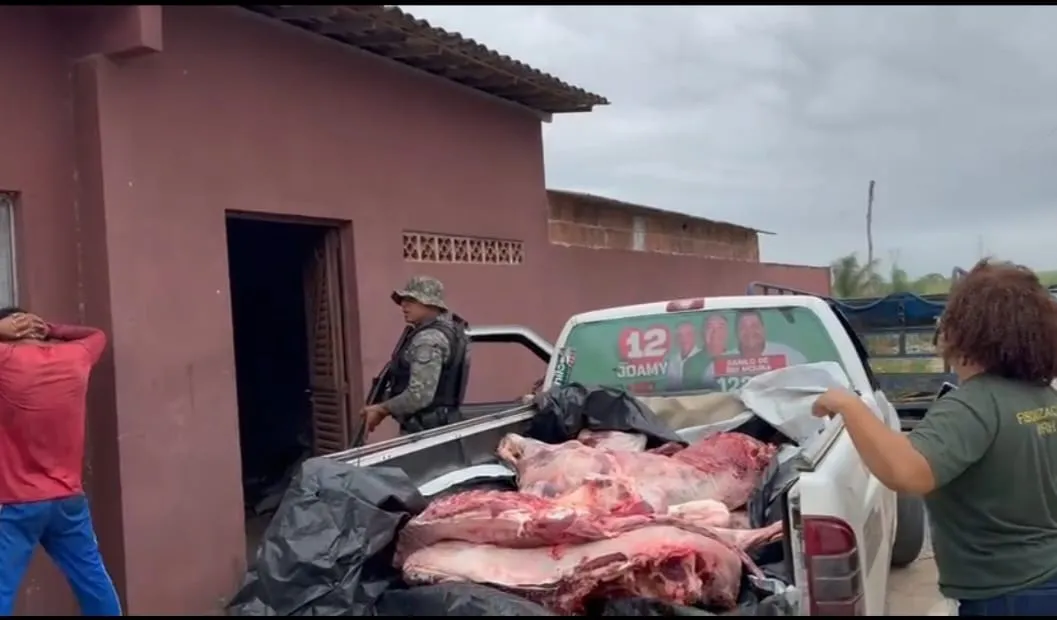 Imagem ilustrativa da imagem Polícia flagra abate clandestino de gado em Tracunhaém. 4 pessoas foram presas