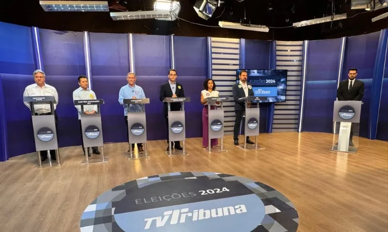 Imagem ilustrativa da imagem Debate a prefeito de Vitória na TV Tribuna: segurança foi o assunto mais discutido