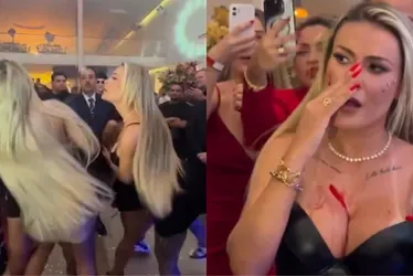 Imagem ilustrativa da imagem Andressa Urach cospe em Juju Ferrari e sai de festa com corte no rosto