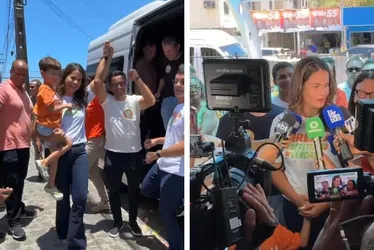 Imagem ilustrativa da imagem Candidata Mirella Almeida reforça confiança na vitória ao votar em Olinda