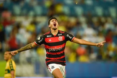 Imagem ilustrativa da imagem Crias da base decidem e Flamengo derrota o Cuiabá de virada na Arena Pantanal