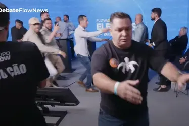Imagem ilustrativa da imagem Debate com candidatos de SP termina com Marçal expulso e agressão no estúdio