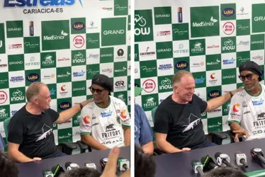 Imagem ilustrativa da imagem Governador do ES brinca com Ronaldinho Gaúcho: "Deu sorte que hoje não vou jogar"