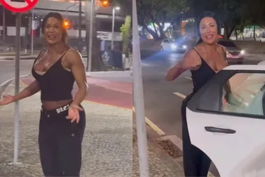 Imagem ilustrativa da imagem Gracyanne Barbosa larga carro no meio de avenida após ver barata