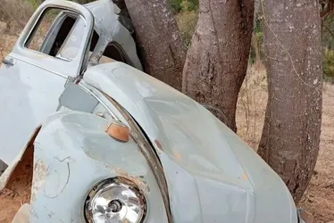 Imagem ilustrativa da imagem Idoso morre e mulher fica ferida após acidente com Fusca no Noroeste do ES