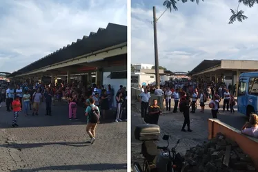 Imagem ilustrativa da imagem Motoristas de ônibus fazem protesto e fecham acessos ao Terminal de Carapina