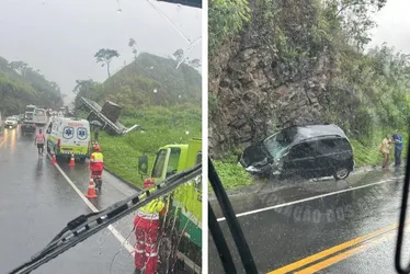 Imagem ilustrativa da imagem Pistas interditadas e helicóptero acionado após acidente com morte na BR-101