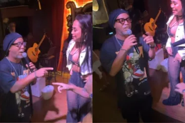 Imagem ilustrativa da imagem Ronaldinho Gaúcho aproveita noite capixaba em boate sertaneja; assista