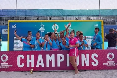 Imagem ilustrativa da imagem São Pedro é campeão mundial de Beach Soccer feminino