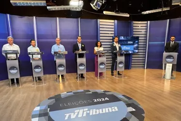 Imagem ilustrativa da imagem Debate a prefeito de Vitória na TV Tribuna: segurança foi o assunto mais discutido
