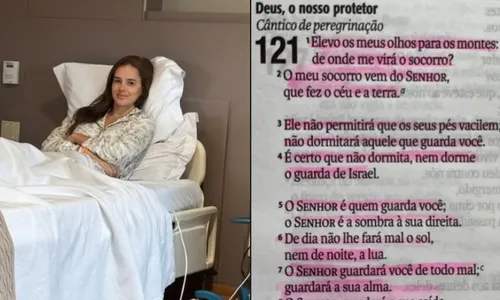 
          Imagem ilustrativa da imagem Antes de cirurgia para retirada de tumor, Vera Viel faz leitura bíblica
          