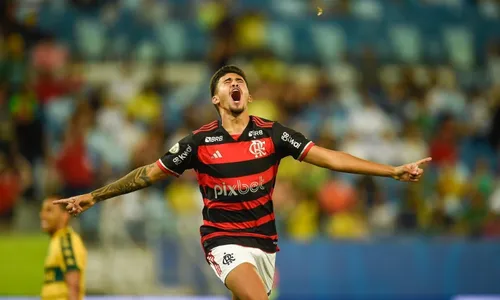 
          Imagem ilustrativa da imagem Crias da base decidem e Flamengo derrota o Cuiabá de virada na Arena Pantanal
          