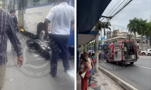 
          Imagem ilustrativa da imagem Duas pessoas ficam feridas após acidente entre moto e ônibus no ES
          