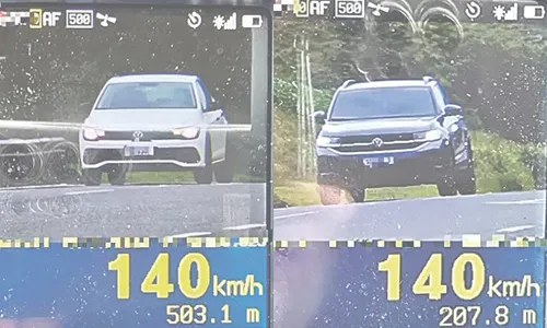 
          Imagem ilustrativa da imagem Flagrantes de carros a até 140 km/h na volta do feriado
          