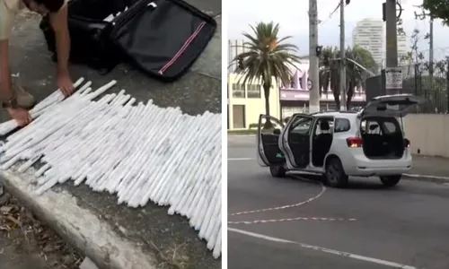 
          Imagem ilustrativa da imagem Homem é preso transportando 80 dinamites em um táxi em SP
          