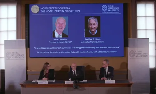 
          Imagem ilustrativa da imagem Nobel de Física vai para dupla que impulsionou estudo sobre aprendizado de máquina
          