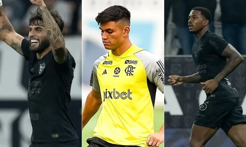 
          Imagem ilustrativa da imagem STJD pune Yuri, Alcaraz e Cacá por briga generalizada em Corinthians e Flamengo
          