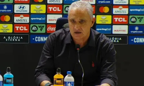 
          Imagem ilustrativa da imagem Tite respeita xingamento no Flamengo e promete gol na volta: 'Me cobrem'
          
