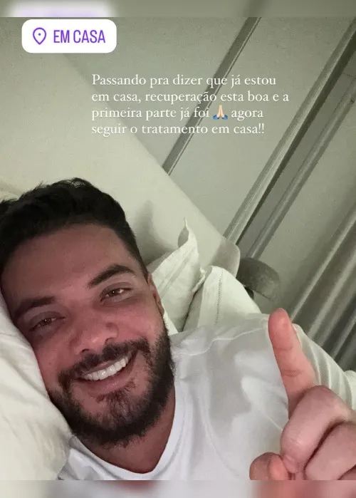 Imagem ilustrativa da imagem Wesley Safadão recebe alta hospitalar após passar por cirurgia