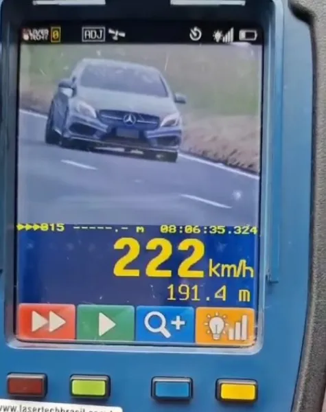 Imagem ilustrativa da imagem Carro é flagrado a 222 km/h na rodovia Castelo Branco