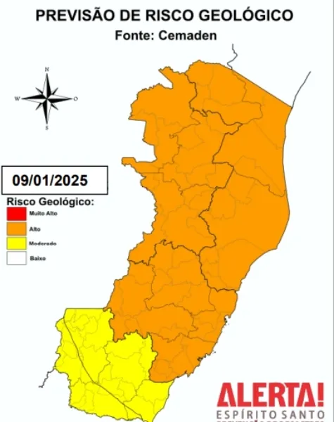 Imagem ilustrativa da imagem Rio transborda e acesso à Santa Leopoldina é bloqueado após fortes chuvas