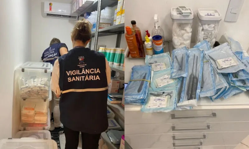 Imagem ilustrativa da imagem Vigilância Sanitária apreende medicamentos vencidos em clínica da Praia do Canto