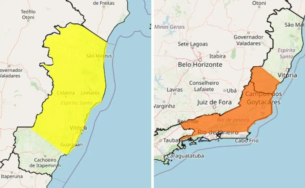 Imagem ilustrativa da imagem Alertas do Inmet preveem chuva para a virada de ano no ES