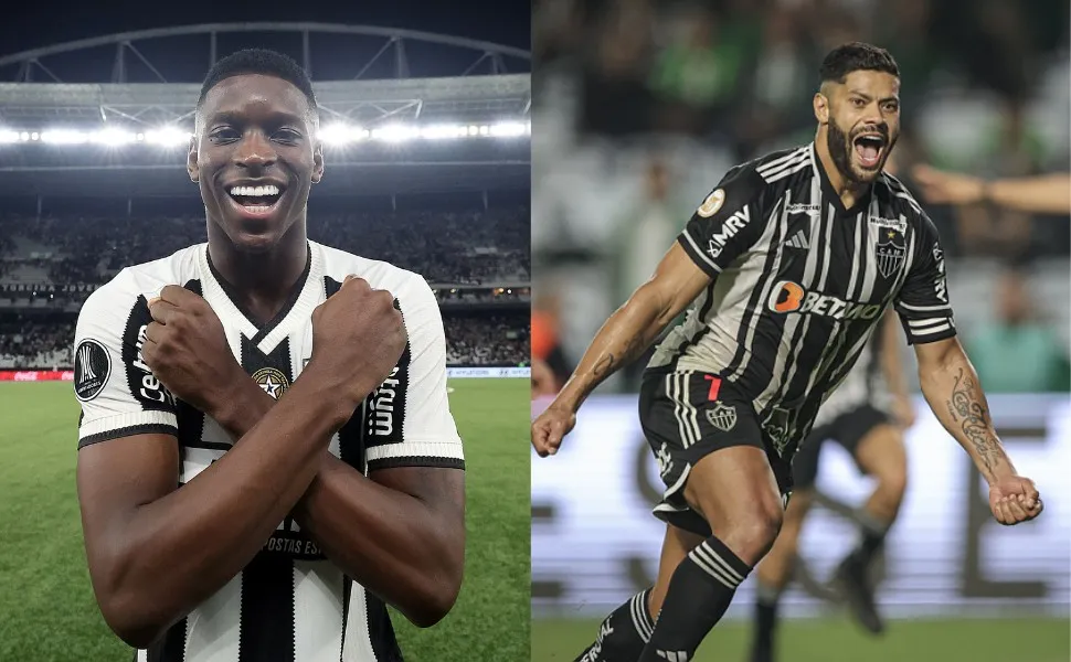 Imagem ilustrativa da imagem Mais  um duelo entre os atacantes do Botafogo e Atlético/MG