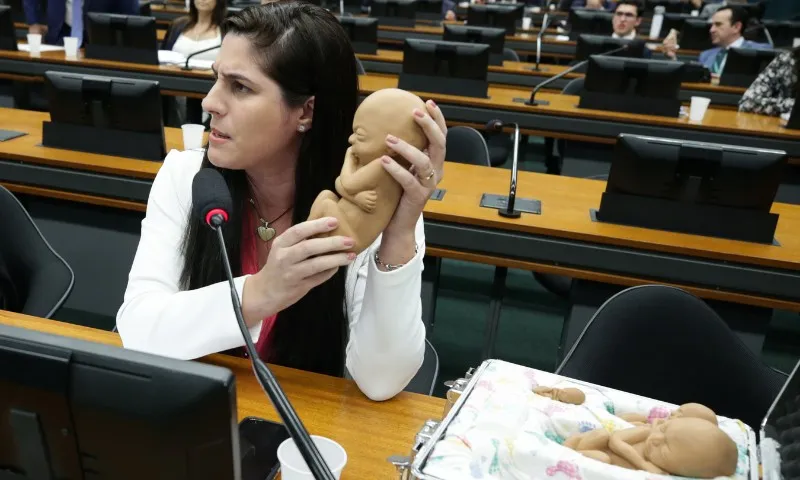 Imagem ilustrativa da imagem Sessão da PEC do Aborto tem boneco de feto e grito de 'estuprador não é pai'