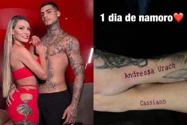Imagem ilustrativa da imagem Andressa Urach tatua nome de ator pornô após 1 dia de namoro: 'Mamãe apaixonou'