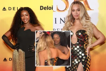 Imagem ilustrativa da imagem Cantora Iza encontra Beyoncé em tapete vermelho nos EUA
