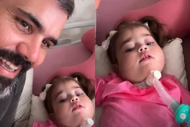 Imagem ilustrativa da imagem Filha de Juliano Cazarré recebe alta hospitalar após duas semanas na UTI