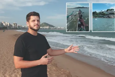 Imagem ilustrativa da imagem Golfinhos aparecem e encantam na Guarderia em Vitória