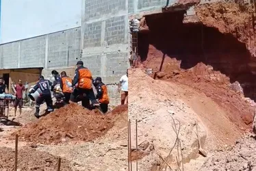 Imagem ilustrativa da imagem Homem é soterrado após acidente em obra em Guarapari. Veja vídeo
