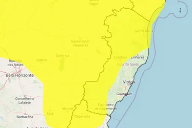 Imagem ilustrativa da imagem Inmet renova alerta para chuva forte em 60 municípios do ES; veja a lista