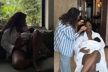Imagem ilustrativa da imagem Iza celebra 2 meses da filha Nala: 'Como posso amar assim?'