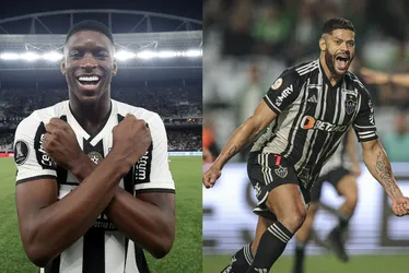 Imagem ilustrativa da imagem Mais  um duelo entre os atacantes do Botafogo e Atlético/MG