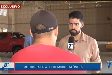 Imagem ilustrativa da imagem Motorista que dirigia ônibus onde rapaz morreu ao se pendurar falou à TV Tribuna