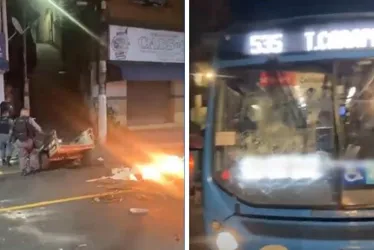 Imagem ilustrativa da imagem Ônibus são depredados após morte de homem durante ação da PM em Vitória