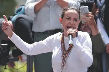 Imagem ilustrativa da imagem Oposição diz que María Corina foi detida pelo regime na Venezuela