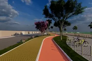 Imagem ilustrativa da imagem Orla de Praia Grande terá novo calçadão e ciclovia; veja como vai ficar