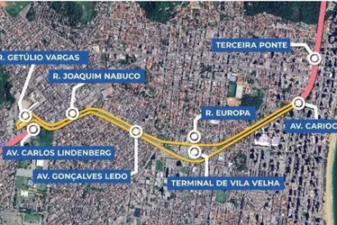 Imagem ilustrativa da imagem Novo corredor de ônibus entre a Terceira Ponte e Av. Carlos Lindemberg é anunciado