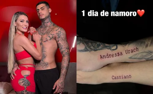 
          Imagem ilustrativa da imagem Andressa Urach tatua nome de ator pornô após 1 dia de namoro: 'Mamãe apaixonou'
          