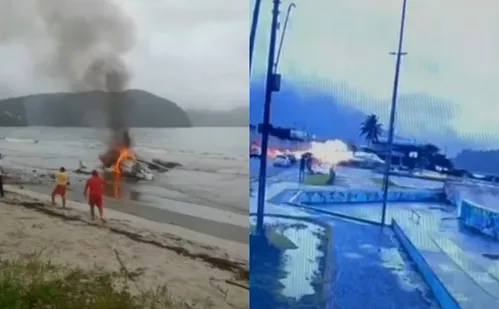 
          Imagem ilustrativa da imagem Avião ultrapassa pista, explode na praia e deixa ao menos um morto em Ubatuba, SP
          