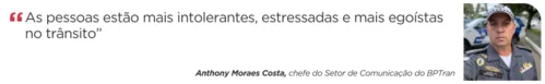 
          Imagem ilustrativa da imagem Gesto ofensivo no trânsito pode causar multa e perda de pontos
          