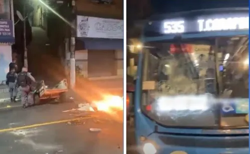 
          Imagem ilustrativa da imagem Ônibus são depredados após morte de homem durante ação da PM em Vitória
          